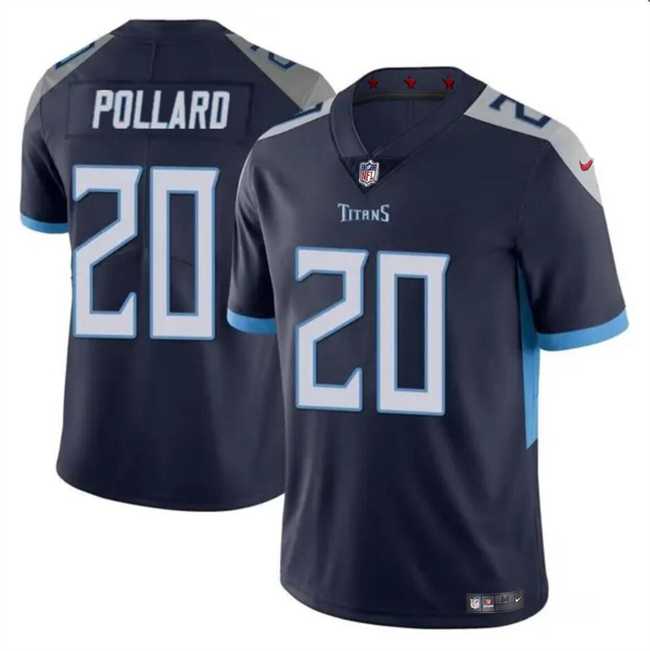 Men & Women & Youth Tennessee Titans #20 Tony Pollard Navy Vapor Limited Football Stitched Jersey->->NFL Jersey